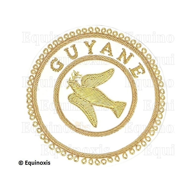 Badge / Macaron GLNF – Grande tenue provinciale – Grand Expert – Guyane – Brodé main